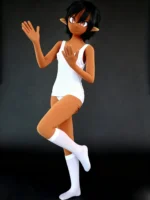 135cm Sponge Anime Love Doll Suntan White Vest