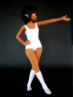 135cm Sponge Anime Love Doll Suntan White Vest - Image 2