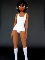 135cm Sponge Anime Love Doll Suntan White Vest - Image 4