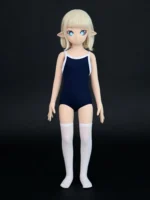 135cm Sponge Anime Love Doll Normal Skin Blue Swimsuit - Image 4