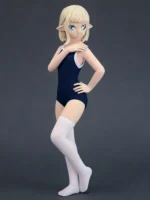 135cm Sponge Anime Love Doll Normal Skin Blue Swimsuit - Image 3