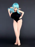 150cm Anime Sponge Doll Huge Breast Blue Swimsuit