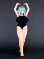 150cm Anime Sponge Doll Huge Breast Blue Swimsuit - Image 3