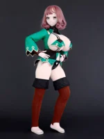 150cm Anime Sponge Doll Huge Breast Green Dress