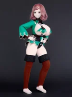 150cm Anime Sponge Doll Huge Breast Green Dress - Image 4