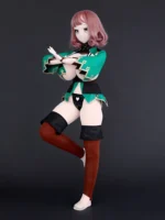 150cm Anime Sponge Doll Huge Breast Green Dress - Image 2